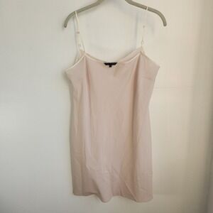 Tara Jarmon Beige Sheer Slip Gown Spaghetti Strap Minimalist Size 42 US 10
